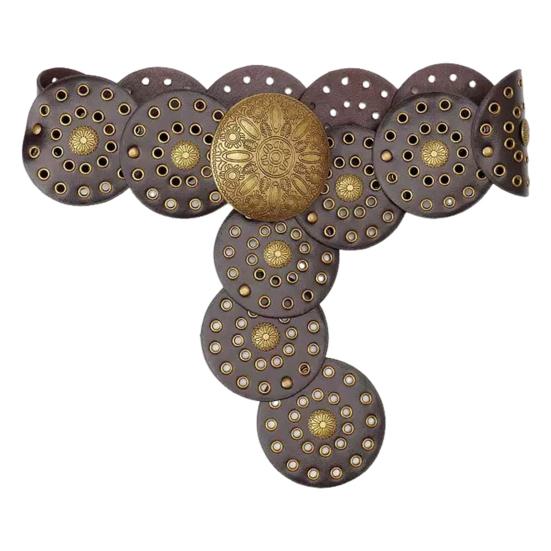 Ladies with Jean Adjustable Size Retro Belt Buckle Wide Belt Fashion