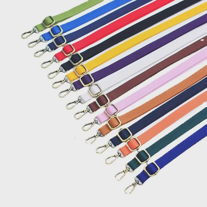 Регулируемый 20-миллиметровый холщовый плечевой ремень с бронзовой пряжкой - утолщенный аксессуар для женской сумки через плечо