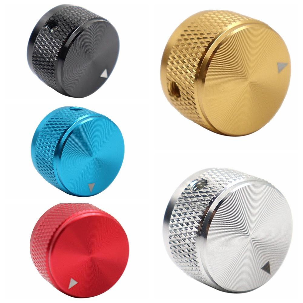 1Pc2Pc Aluminium Guitar Metal Knobs 6Mm Metal Pot Knobs With Indicator And Set Screw For Guitarbassaudio Equipments