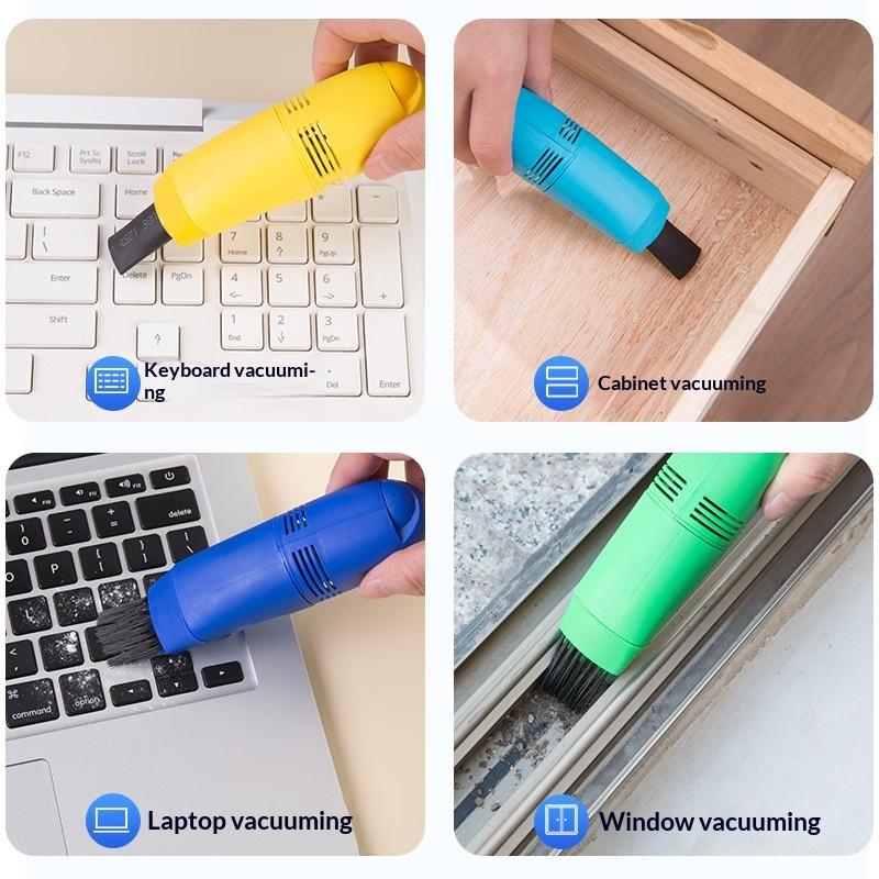 USB-пылесос для клавиатуры Компьютерный пылесос для клавиатуры Портативный мини-ручной набор для чистки пыли щеткой для ПК и ноутбука