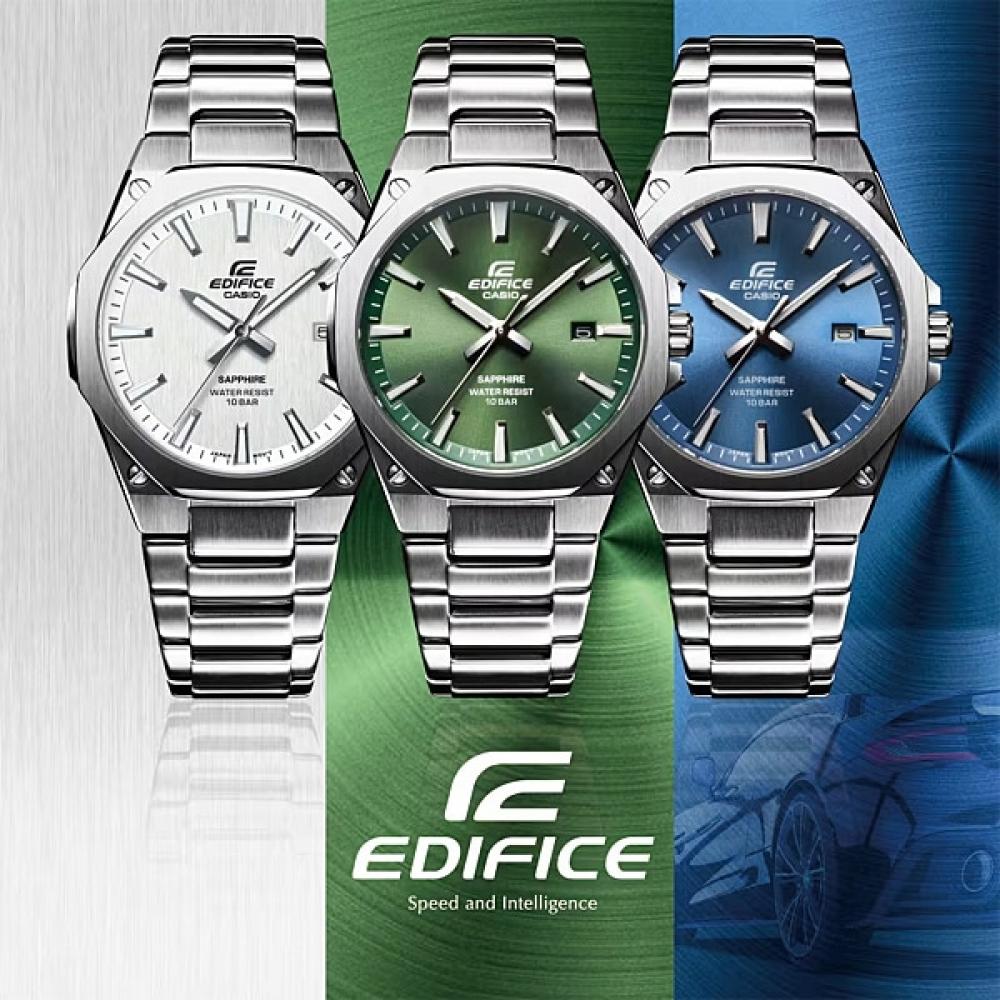 Casio Мужские аналоговые часы S с 3 стрелками и металлическим ремешком Efr S108dj 7ajf
