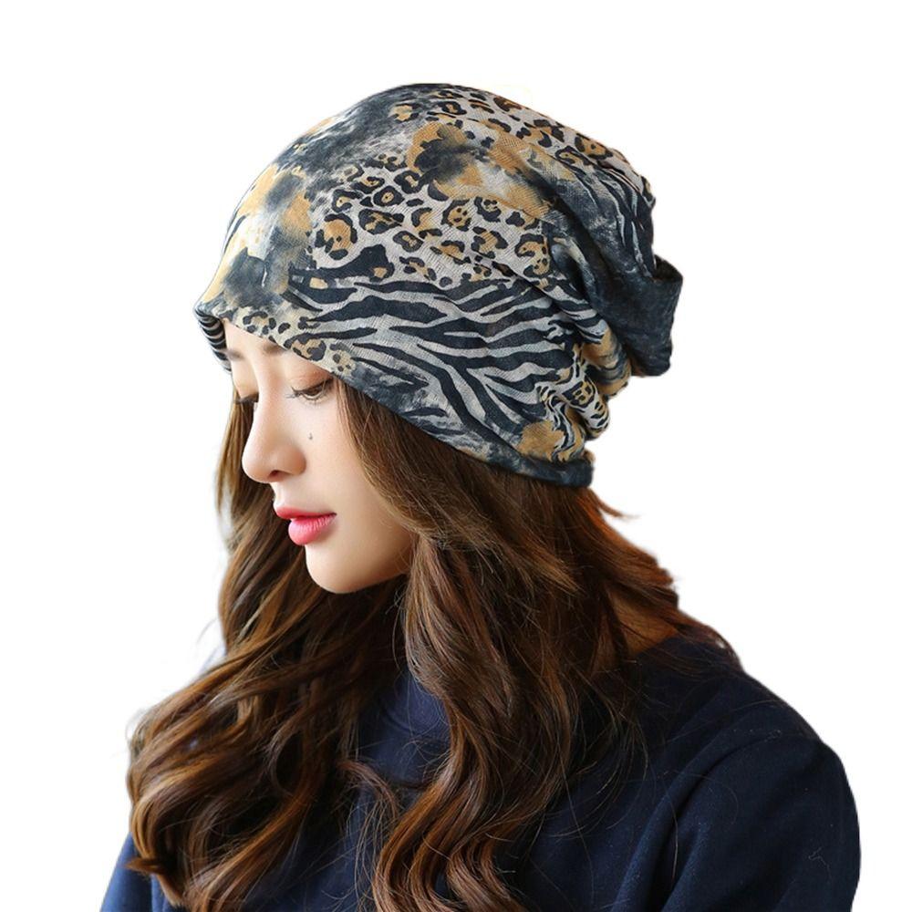 Collar Summer Hat Head Wrap Turban Headscarf Scarf Ruffle Cancer Hat Beanie Stripe Hat Outdoor Cap