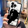 Забавный черный мультяшный кот Прозрачный чехол для телефона для Samsung A03S A03 A04 A05 A05S A06 A7 A11 A12 A13 A14 A15 A16 NOTE 10 20 ULTRA Чехол