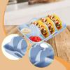 Silicone Taco Holder Platter Fit Dishwasher with Dividers Handles Tray Rack Dish for