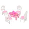 Обеденный стол и стулья для кукольного домика 1:16 безопасных пластиковых миниатюрных стульев для столов и стульев для самостоятельного изготовления