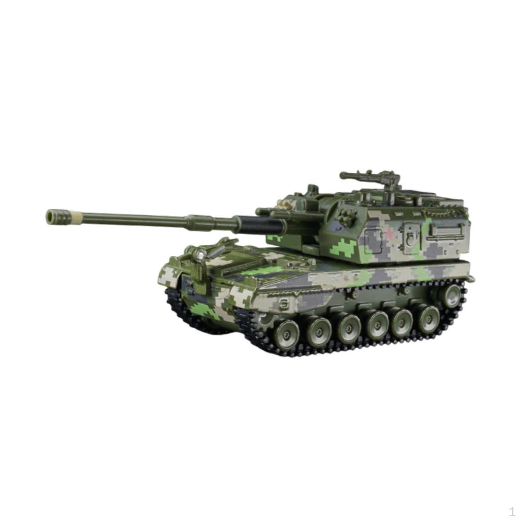 1/150 Scale Battle Tank Toy Diecast Alloy Model Party Favor Tracked Crawler Chariot Armored