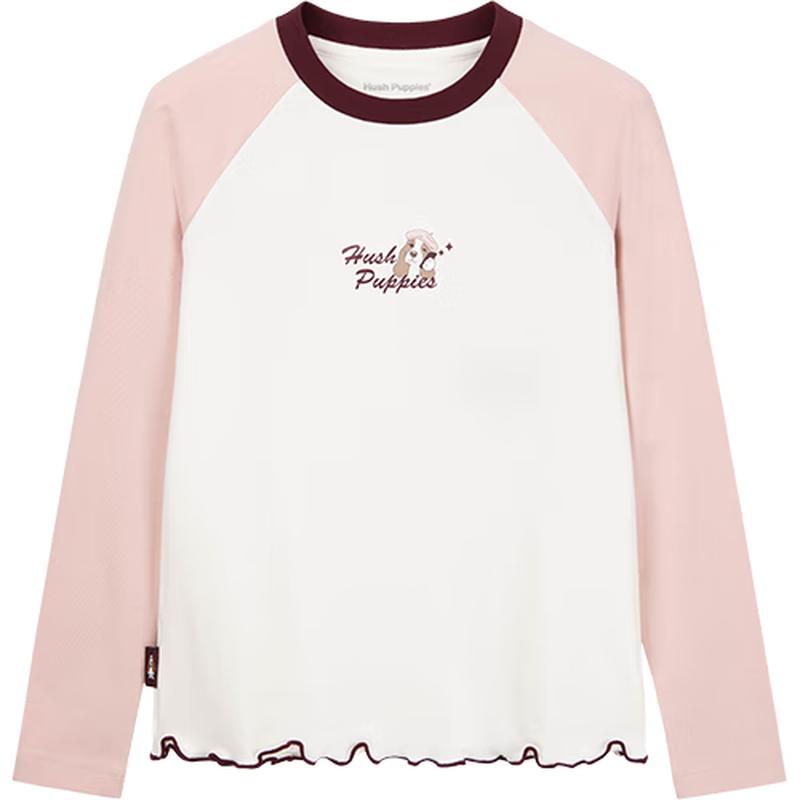 Базовая футболка с рукавами реглан для девочек Hush Puppies