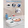 2000mAh CD Player Portable With Bluetooth, Double Speaker,Rechargeable CD Player With FM Radio, AUX/USB Support, Headphone Jack, Removal Control