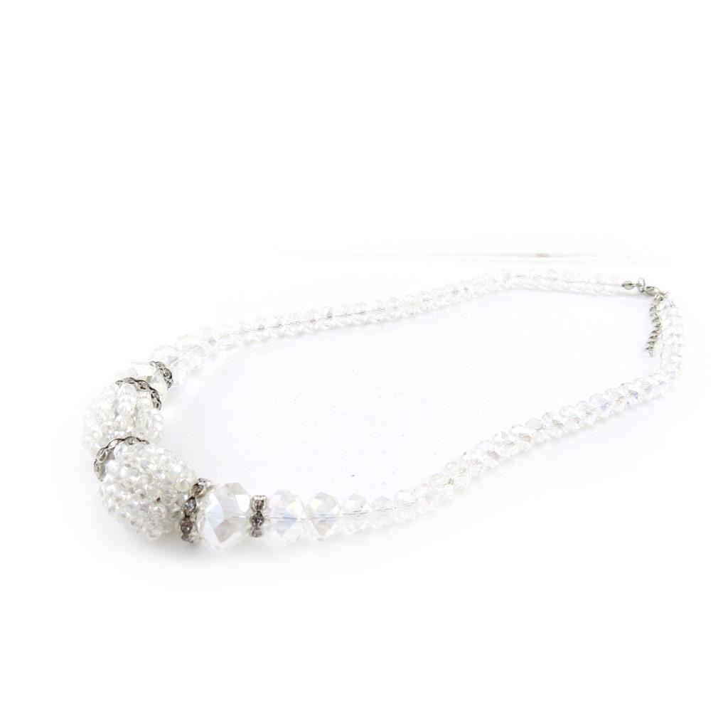 Les Trésors De Lily [J1393] - White 'Sissi' Designer Necklace