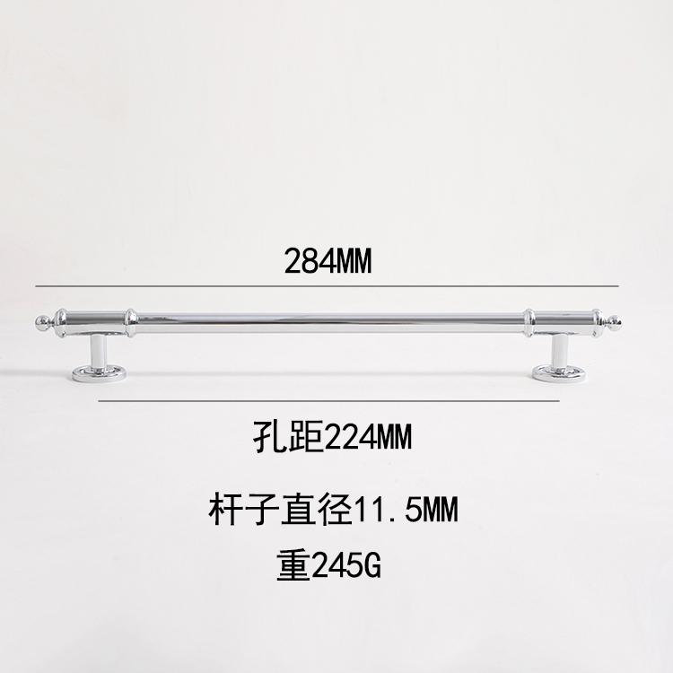 Medieval Silver Long Furniture Handle Cabinet Door Handle French Wardrobe Door Shoe Cabinet Drawer Ball Knob Brass Long Handle
