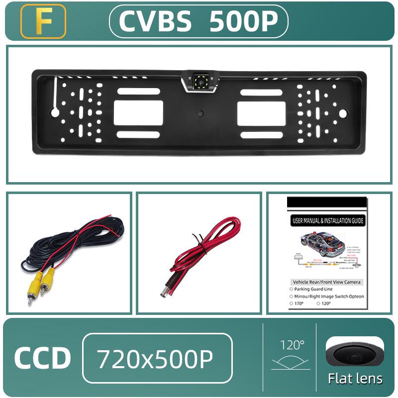 Европейская рамка для номерного знака автомобиля со светодиодной подсветкой и HD AHD камерой заднего вида