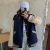 Harajuku Fashion Varsity Jacket Women Oversized Bomber Jackets Y2k Streetwear Baseball Coat Vintage College Uniform