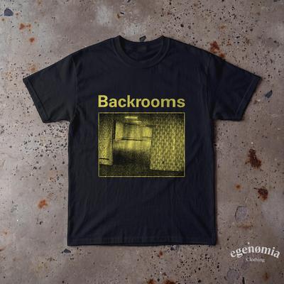 Футболка с фильмом Backrooms, Футболка в стиле VHS-хоррор, Мерч-футболка с лиминальными Backrooms, Подарок в ретро-стиле Creepypasta, Винтажная футболка в стиле A24