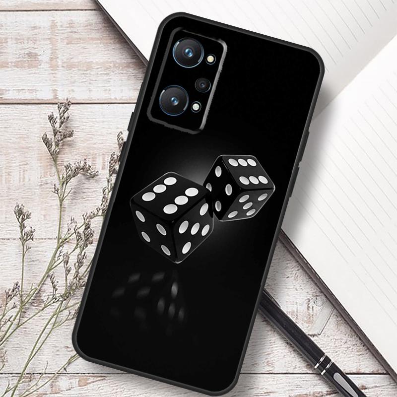 Кости Покер Казино Для Realme C75 C67 C61 C55 C53 C51 C21Y C25S GT 7 5 6 Pro GT 6T 10 11 12 13 14 Pro Plus Чехол