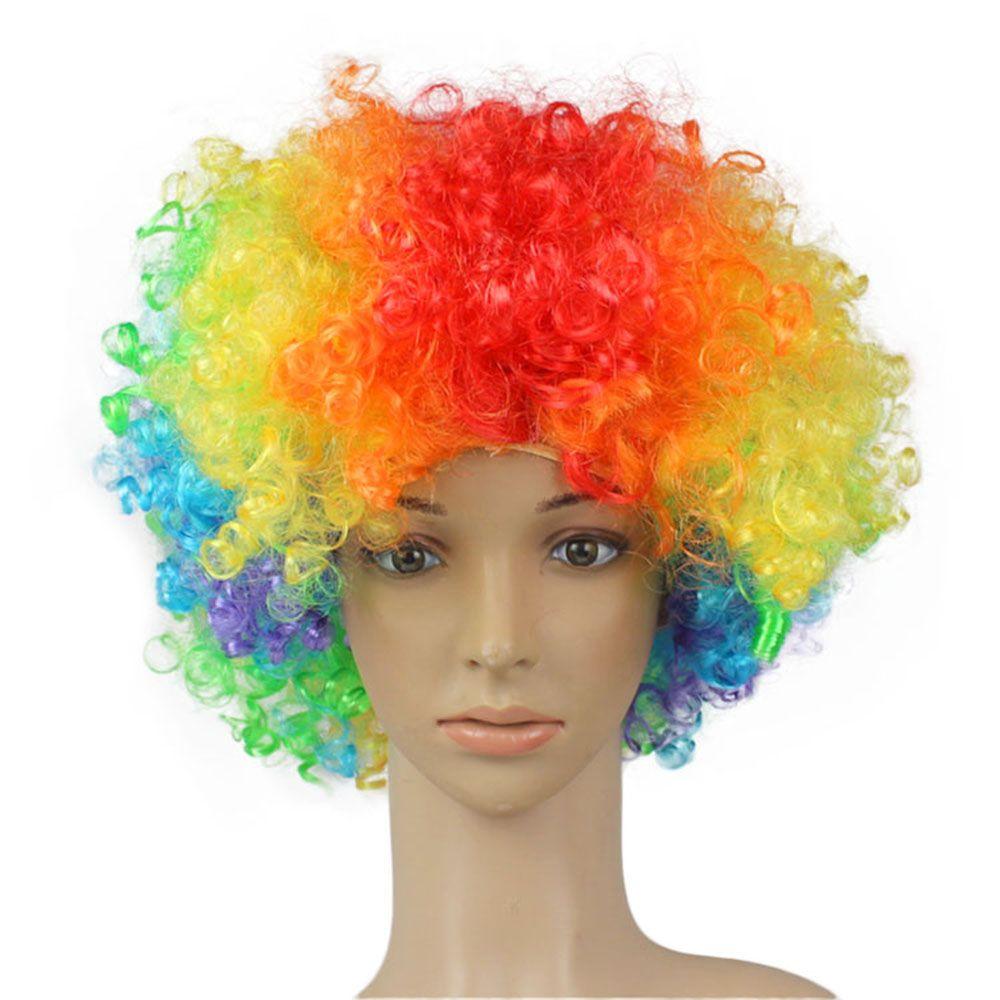 Football Fans Wigs Clown Props Afro Curly Wigs Costume Party Funny Wig Synthetic Wigs Cosplay Hairs