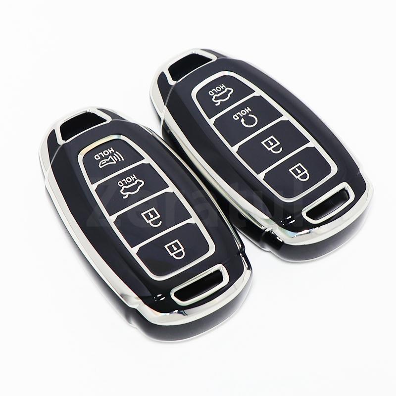 3/4/5 Кнопок Для Hyundai Encino Kona Solaris Azera Grandeur Elantra Santa I30 Ix35 Accent Fe Чехол Брелок ТПУ Чехол-Крышка для Автомобильного Ключа