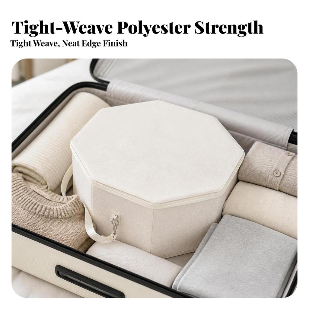 Hat Carrier Case Space-Saving Foldable Design, Storage Case,