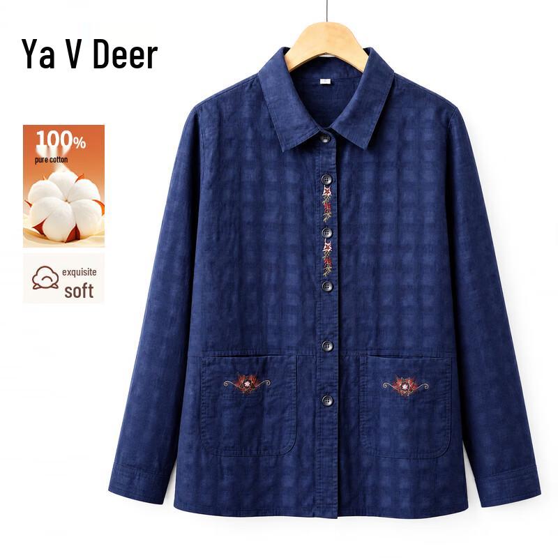 Женская фланелевая рубашка Yalu с длинным рукавом, клетка, 100% хлопок
