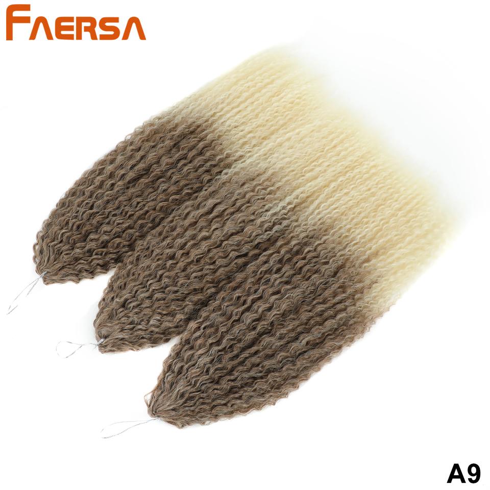 Вязание крючком для волос Бразильские косы Синтетические кудри Мягкие наращивания плетения 20 28 дюймов Афро-вязание крючком Волосы Длинные волны воды Цвет омбре Волосы