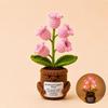 Positive Vibes Plant Doll: Knitted Potted Bouquet and Desk Ornament