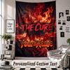 Wall Hanging Tapestry With Custom Name & Text, The Cure Decorative Tapestry For Bedroom