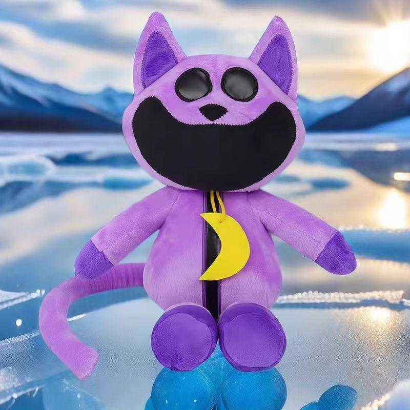 8 Smiling Critters Plush Toys Jumping House Cat Pup Bear Holding Plush Cat Pup Plush Doll Decoration Kawaii Soft Fill Toy Childr
