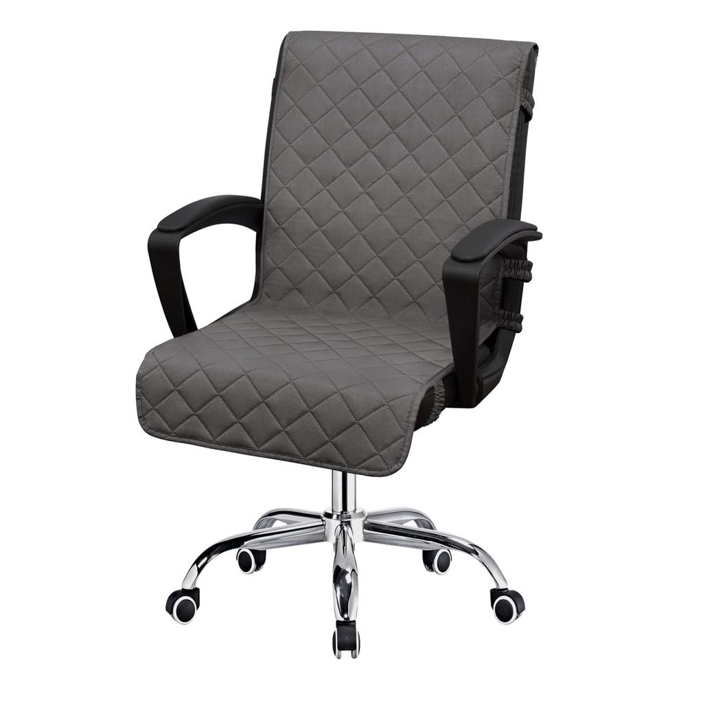 Двусторонний чехол на офисный стул, чехол на обеденный стул, мягкий чехол для настольного компьютера, противоскользящая пряжка для кресла или чехла на стул без подлокотников