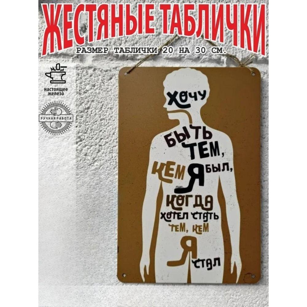 Жестяная табличка Настенный декор Забавный металлический плакат Черный юмор Подарок для Мужчины Друга Коллеги