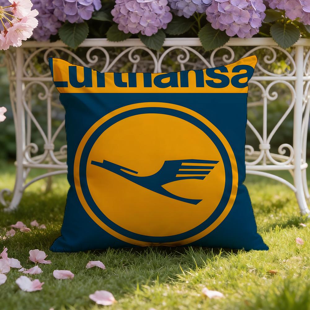 Подушка для путешествий L-Lufthansa Чехол для подушки Домашний и автомобильный Двухцелевой чехол для подушки: Двусторонняя конструкция для максимального комфорта