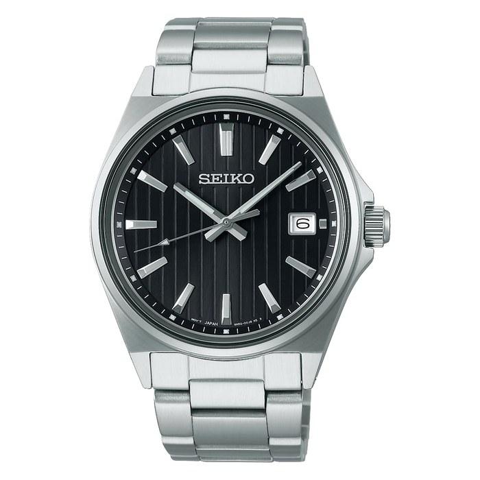 Мужские кварцевые часы Seiko Selection SBTH005 с календарем даты, черный циферблат