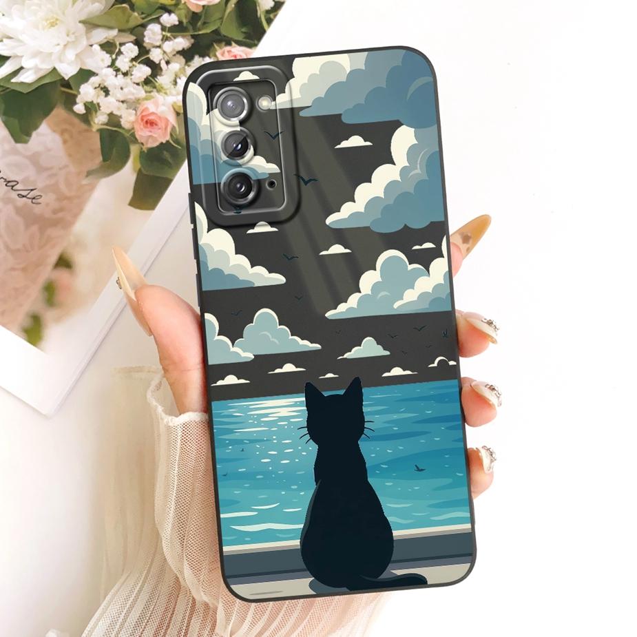 Чехол для Samsung Galaxy Note20 SM-N980F Милый Кот Утка Мультяшная Обложка Мягкий ТПУ Чехол для Телефона Для Samsung Note 20 Ultra Note20 5G Сумки