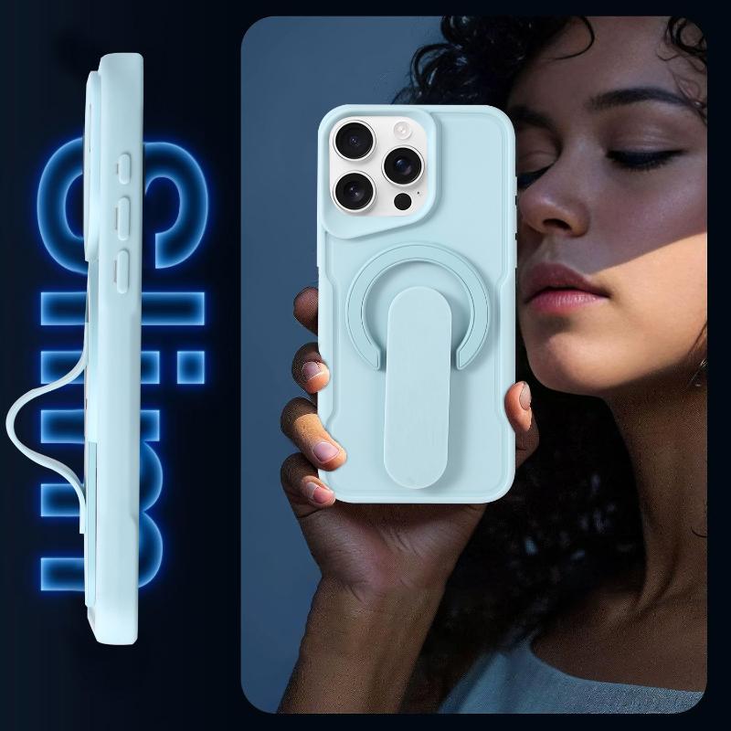 Для Magsafe Магнитное Push-Pull Кольцо-Держатель Роскошный Однотонный Чехол для Телефона Для iPhone 16 Pro Max 14 11 12 13 15 Pro Max Задняя Крышка