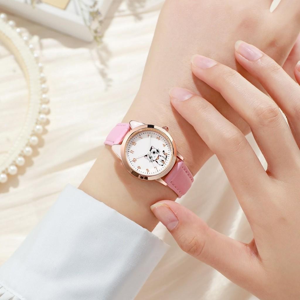 Cute Cartoon Quartz Watch With Calendar And World Time For Students And Professionals