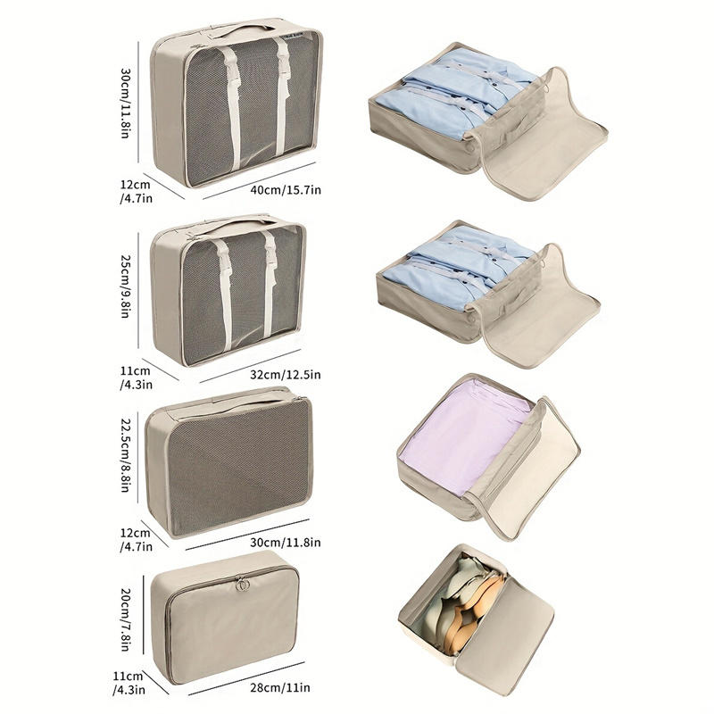 Travelling Pouch Bag Clothes & Underwear Organiser Set Travel Packing Clothes Waterproof Storage Bag