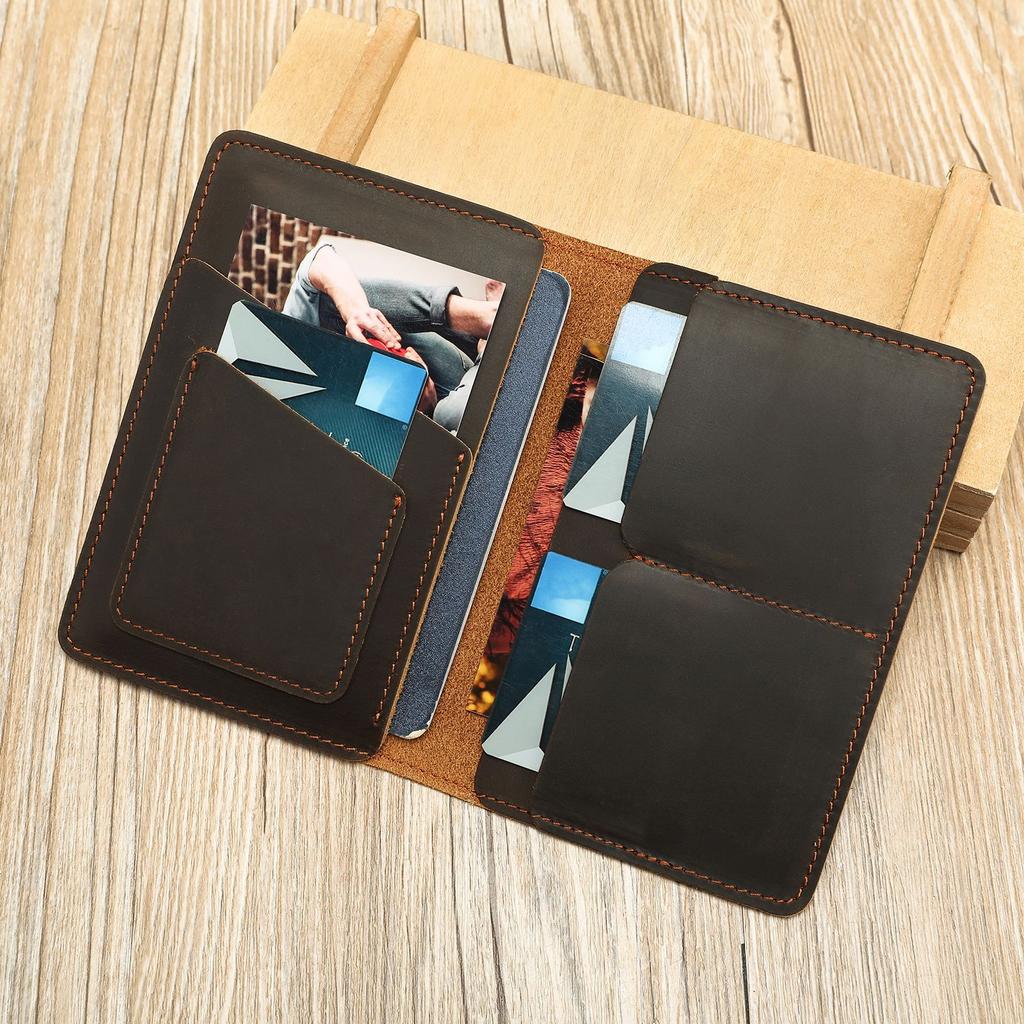 Многофункциональный картхолдер, мужской кошелек из натуральной кожи в стиле ретро, простой кошелек для мелочи из кожи Crazy Horse