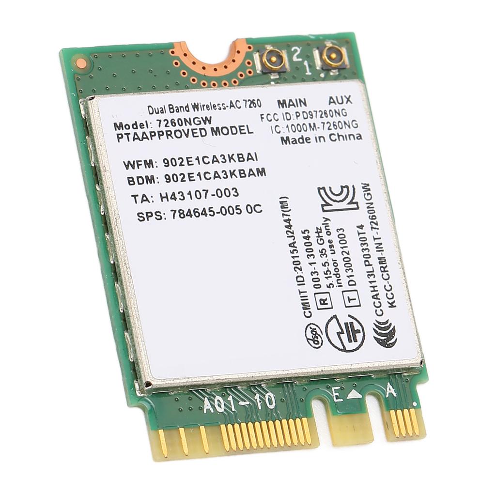 Dual Band WiFi Card 2.4Ghz 5Ghz 1200Mbps Bluetooth 4.0 NGFF M.2 Wireless Internet Card for Home Office Laptops