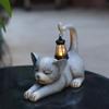 Cat Garden Statue With Lamp Solar Cat Light Outdoor Figurine For Yard Patio Porch Gifts For Women Gardeners House Decorations, Birthday & Mother’s Day