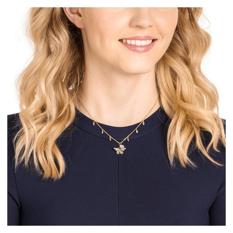 Swarovski Magnetic Colorful Design Mix and Match Multiple Plating Necklace Women's Gold 5416786