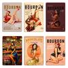 The Babes Of Bourbon Vol Водка Vixen Edition Сексуальная Винтажная Пин-ап Арт Иллюстрация Металлическая Табличка Постер Гостиная Клуб Бар