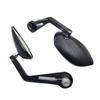 Retro CNC Aluminum Motorcycle Rearview Mirror Vespa 150 Scooter Handlebar Upgrade Black Chrome Finish