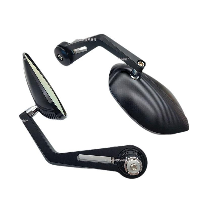 Retro CNC Aluminum Motorcycle Rearview Mirror Vespa 150 Scooter Handlebar Upgrade Black Chrome Finish