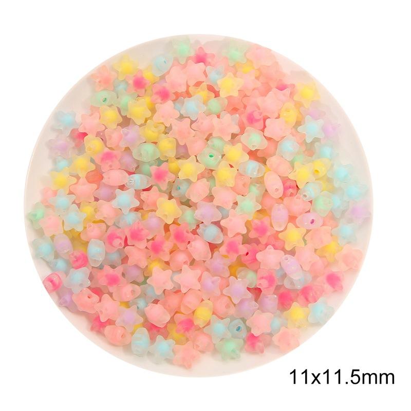 Творческие 80 шт конфетного цвета DIY поделки горячая распродажа для изготовления ювелирных изделий в форме звезды 11 мм разделитель популярные свободные бусины акриловая фурнитура