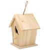 Wood Birdhouse Bird Shaped Entrance Bird Box House DIY Outdoor Nesting Box for Garden Backyard