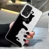 Cute Cartoon Black Cat Phone Case For Samsung S25 S24 S23 S22 S21 S20 Ultra Plus FE For Iphone Note 20 Ultra Case Funda Bumber