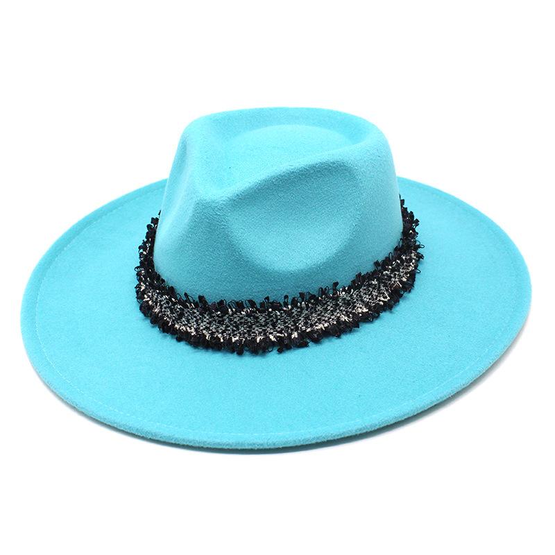 Water Drop Top Jazz Hat, Men'S And Women'S Woolen Hat, Felt Hat