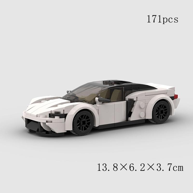 MOC Классический скоростной старый автомобиль Город Супер Гонщик Модель Строительные блоки Технические Спортивные Гоночные Транспортные средства Кирпичики Рождественский подарок Детская игрушка
