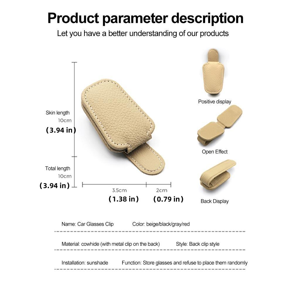 Многофункциональный автомобильный солнцезащитный козырек, зажим для очков, кожаный зажим для очков, магнитный держатель для солнцезащитных очков, вешалка, универсальный аксессуар для интерьера