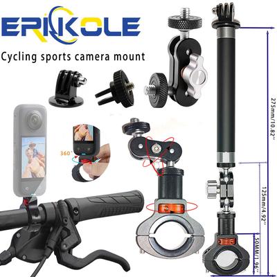 Кронштейн для крепления камеры на мотоцикле 360° для DJI Osmo GoPro Insta360 Аксессуары для мотоцикла, велосипеда, металлический держатель на руль