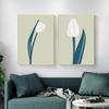 Botanical Poster White Tulip Flower Canvas Painting Modern Fashion Art Print Minimalist Wall Picture For Living Room Home Decor