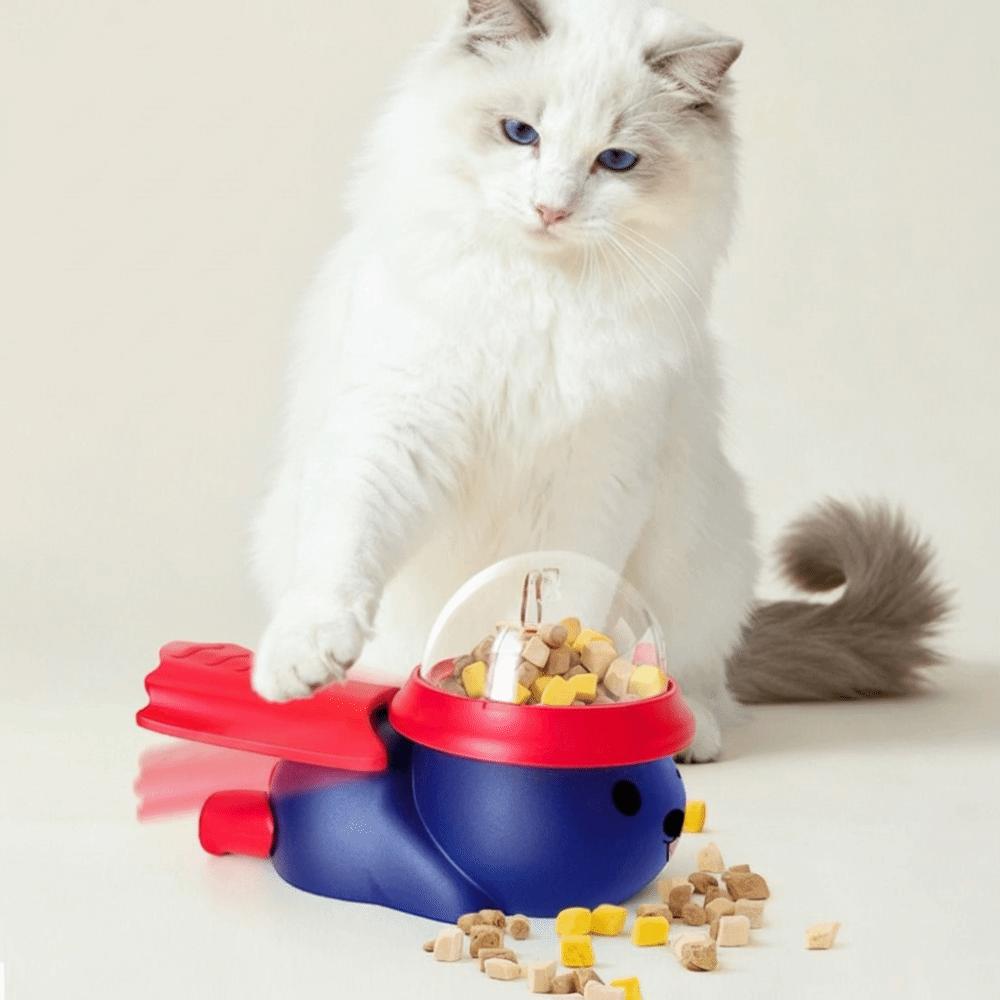 Plastic Dog Puzzle Feeder Cartoon Pet Interactive Toy Dog Food Dispenser Mealtime Fun